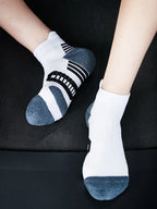 Fitness Sport Socks Non-Slip Cushioned Quick Dry Running Socks 3 Pairs
