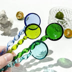 Colorful Glass Coffee Spoon – Long Handle Tea, Dessert & Ice Cream Spoon