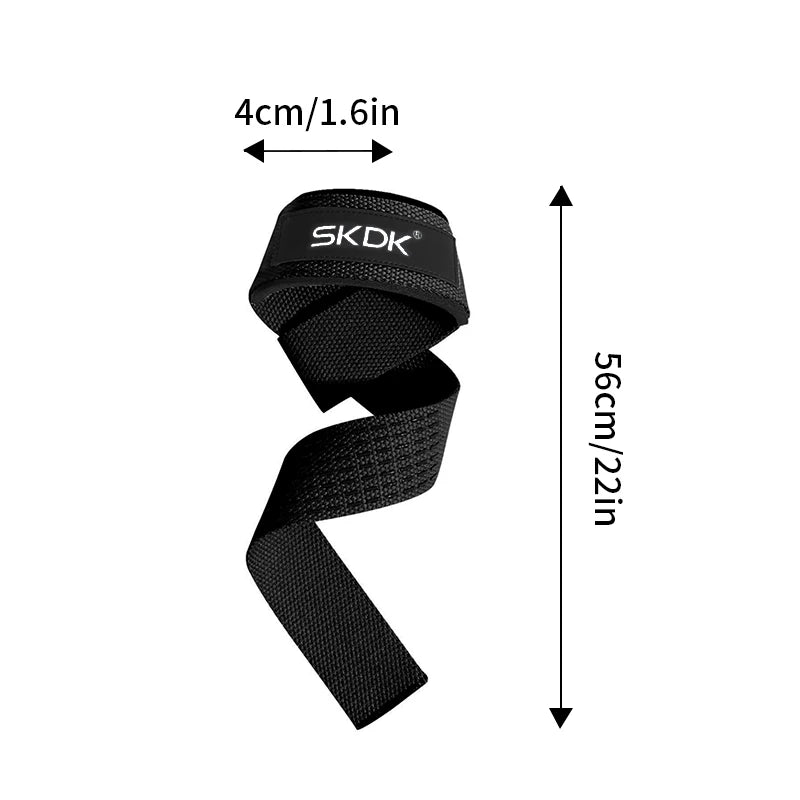Silicone Gym Hand Grips Lifting Straps Deadlift Wrist Support Pair Secondary image
