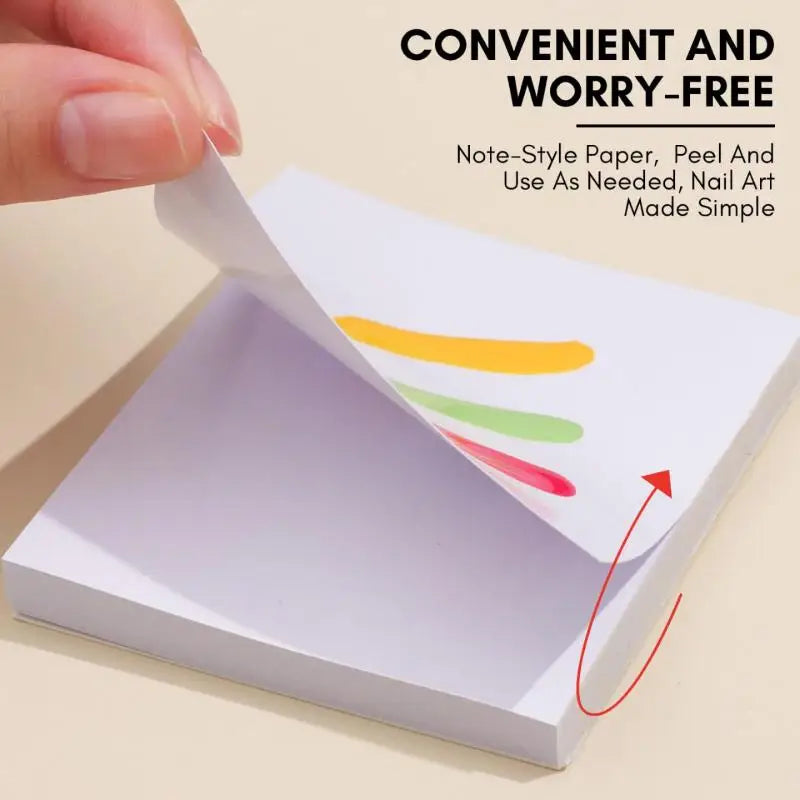 50Pcs Gel Nail Polish Palette Paper Disposable Nail Art Mixing Tool