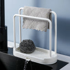 Double-Layer Kitchen Cloth Rack Sink Sponge & Dish Cloth Organizer