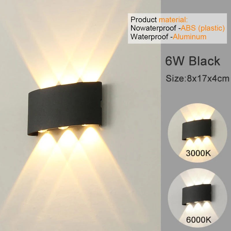 Modern LED Wall Sconce Up Down Indoor Outdoor Light