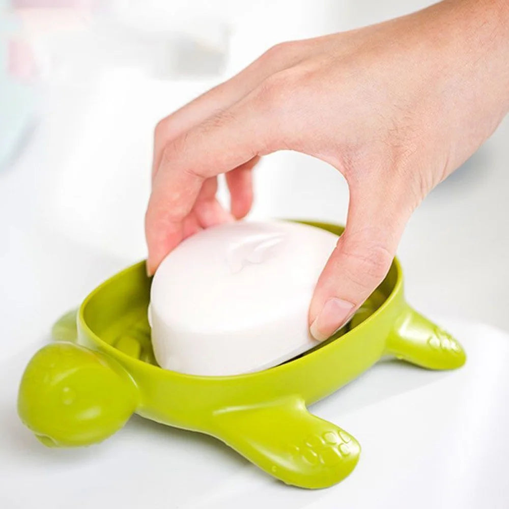 Turtle Soap Box – Creative Bathroom Soap Holder Rack 1/2/3PCS Storage
