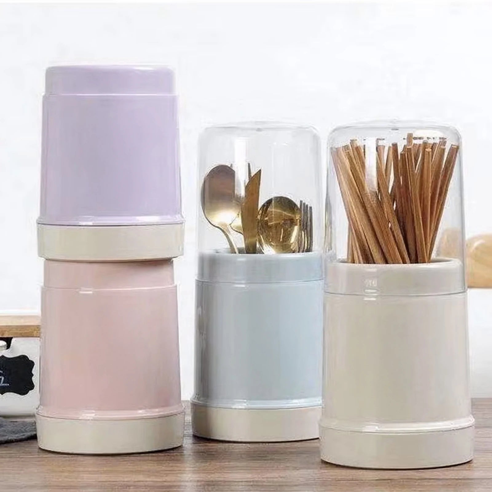 Round Cutlery Holder Kitchen Utensil Storage Main image