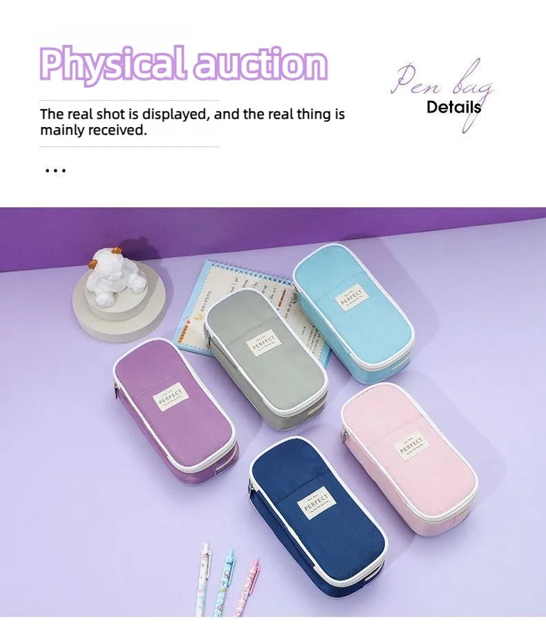 Multi-Layer Pencil Case Large Capacity Macaron Stationery Box