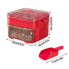 50 Cube Ice Maker UK Easy Press Ice Tray With Lid Refrigerator Ice Box