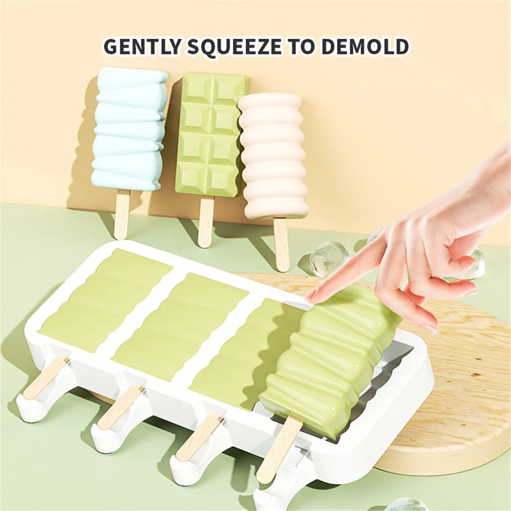 BPA Free Silicone Popsicle Mold – Reusable Easy Release Ice Pop Maker