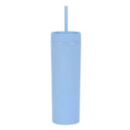 Double Wall Skinny Tumbler 473ml/480ml Cup with Straw & Lid