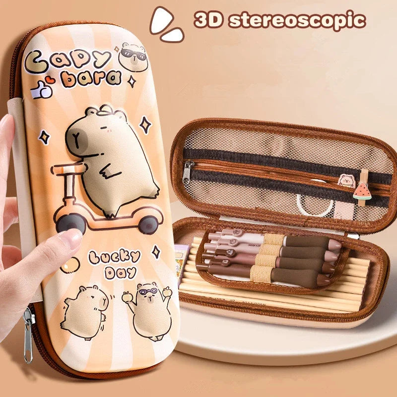 3D Capybara Pencil Case Waterproof Pen Pouch Main image