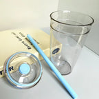 450ml Straw Cup Reusable Transparent Plastic Coffee Tumbler