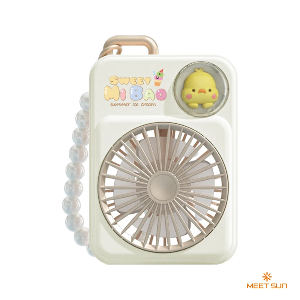 MEET SUN Mini Handheld Fan UK USB Rechargeable Cooling Fan