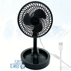 USB Plug-In Mini Fan UK Foldable Portable Cooling Desk Fan