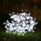 Solar Lotus Flower Fairy Lights Outdoor Garden Decor