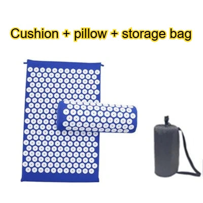 Acupressure Mat and Pillow Set Spiky Massage Mat for Back and Neck