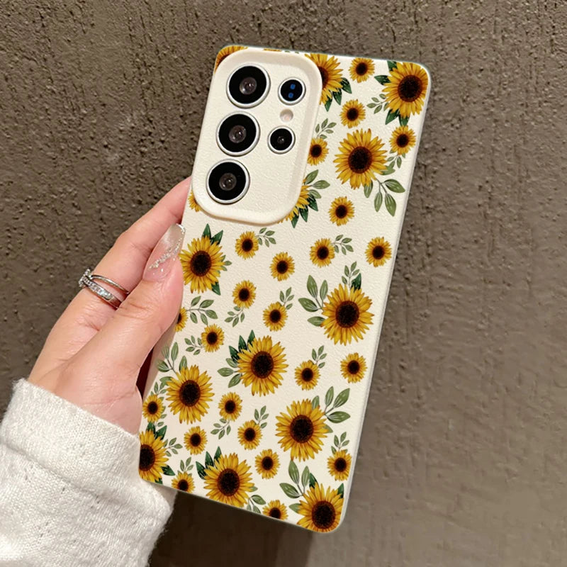 Sunflower Art Case for Samsung S20 FE S21 S22 S23 S24 S25 Ultra Cover