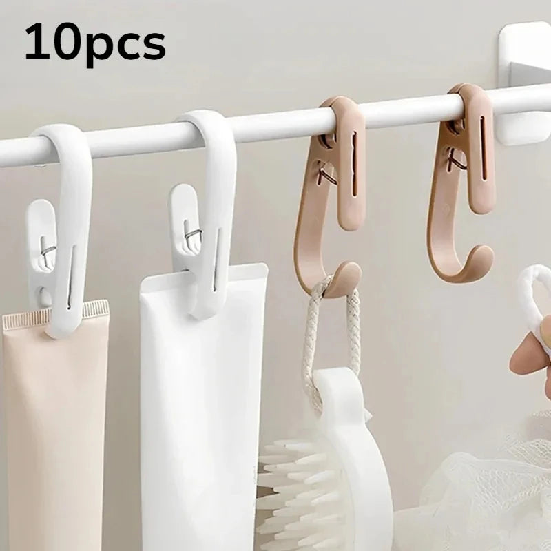 10Pcs Multifunctional Clip Hooks Hanging Storage Clips for Home Main image