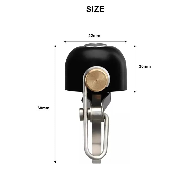 Retro Steel & Copper Bicycle Bell Loud Classic Bike Handlebar Bell