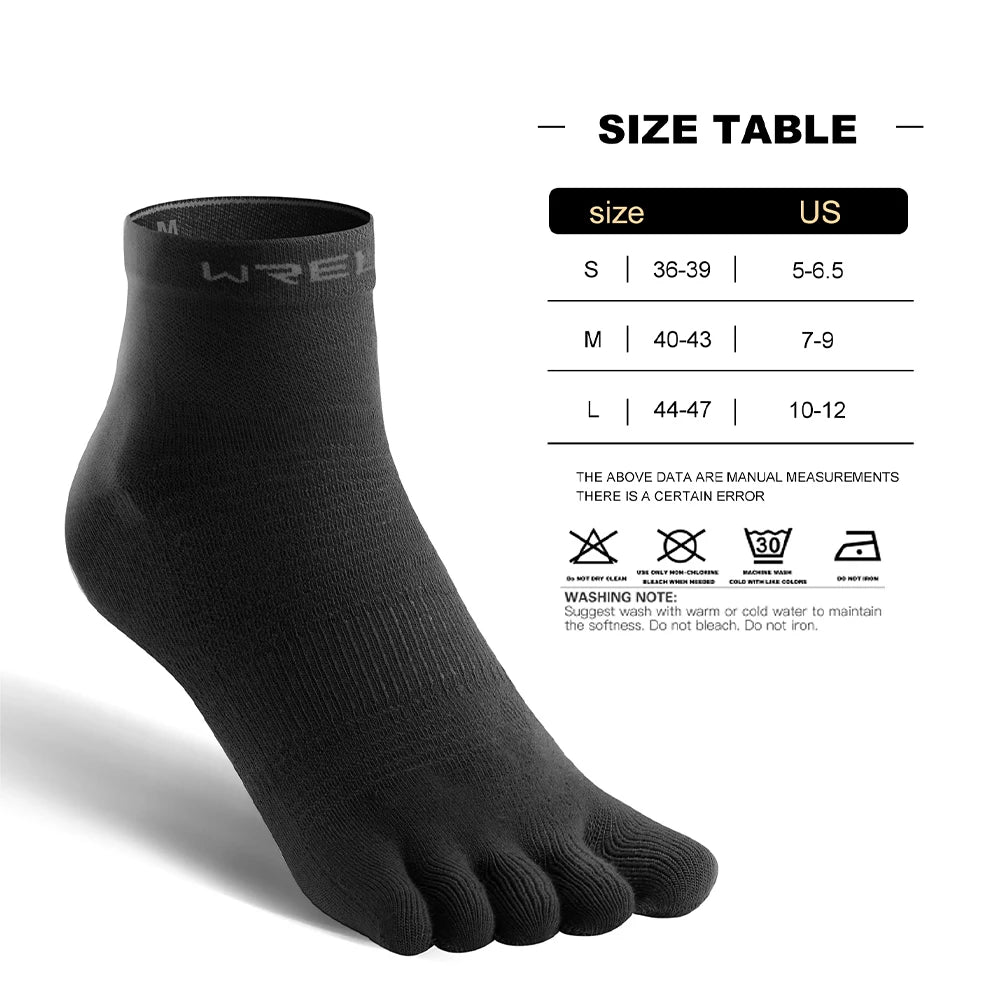CoolMax Toe Socks Breathable Running Cycling Sweat Wicking Men