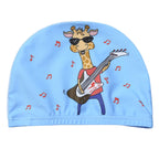 Kids Cartoon Swimming Cap Elastic Fabric Swim Hat