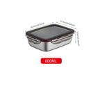 304 Stainless Steel Lunch Box Leakproof Bento Food Storage Travel Box
