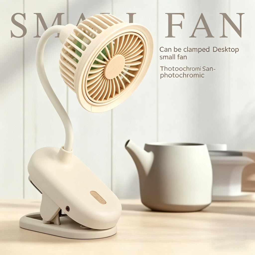 USB Rechargeable Clip-On Fan UK 360° Adjustable Mini Fan