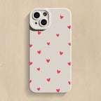 Black Love Heart Case for iPhone 11 12 13 14 15 16 17 Pro Max