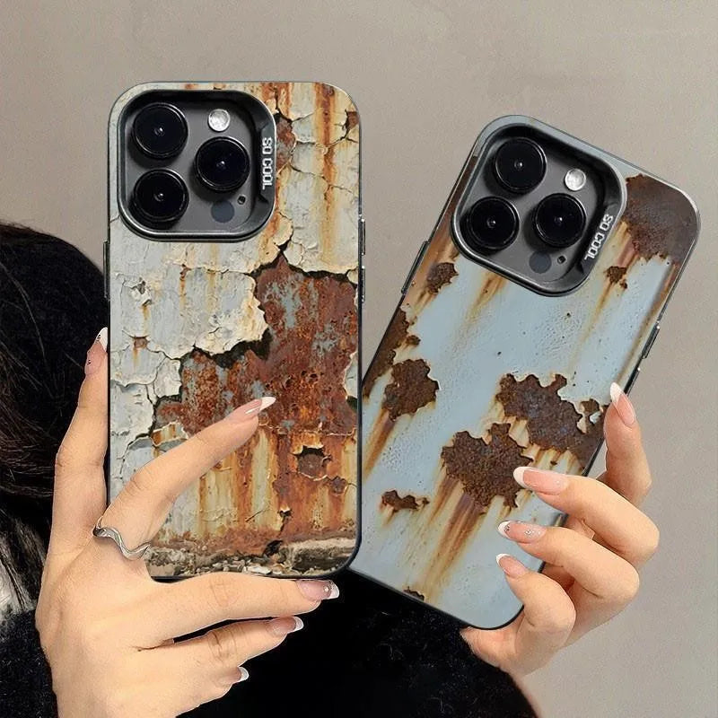 Rust Art Shockproof Case for iPhone 11 12 13 14 15 16 17 Pro Max