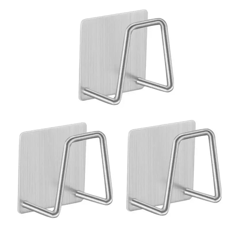 Stainless Steel Sink Sponge Holder  Self-Adhesive Kitchen Organizer