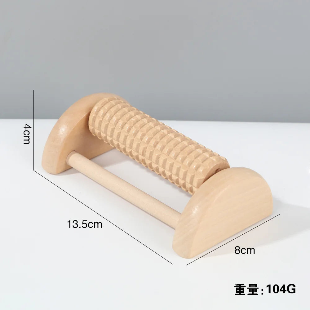 Wooden Foot Roller Massager for Plantar Fasciitis & Stress Relief