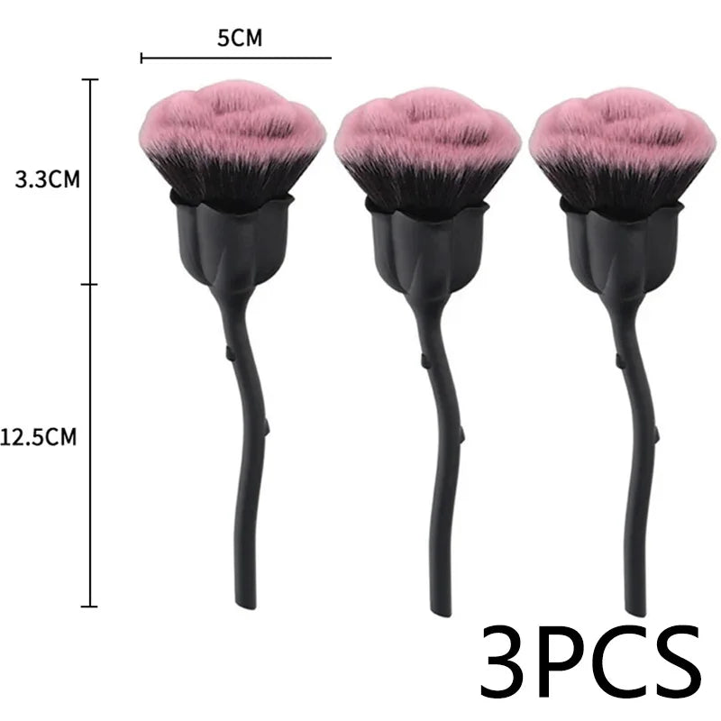 Flower Nail Brush Rose Shape Manicure Brush for Nail Art Cleaning