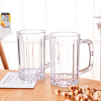 500ml Transparent Plastic Beer Mug Unbreakable Drink Cup