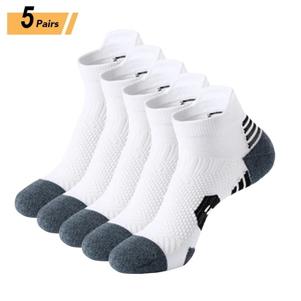 Fitness Sport Socks Non-Slip Cushioned Quick Dry Running Socks 3 Pairs