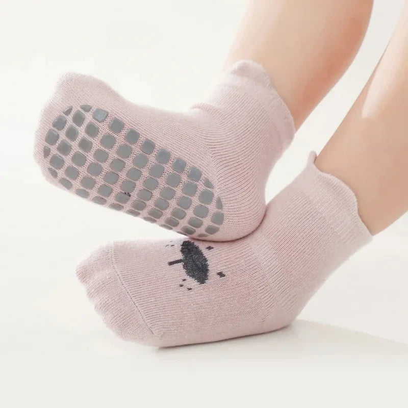 3/5 Pairs Baby Non-Slip Animal Socks for Boys & Girls