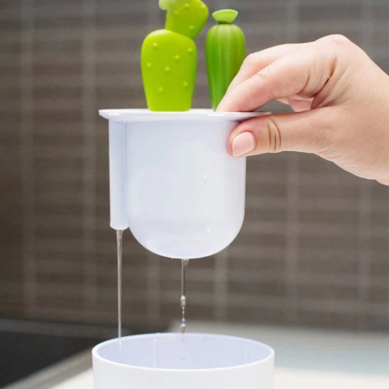 4PCS Baby Bottle Brush Set Cactus Cleaning Kit Secondary image