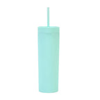 Double Wall Skinny Tumbler 473ml/480ml Cup with Straw & Lid