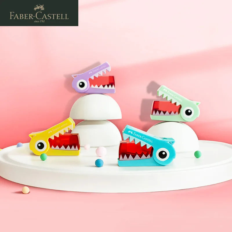 Faber-Castell Dinosaur Pencil Sharpener Cute Kids Stationery Tool