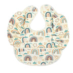 Waterproof Baby Bib with Pocket Soft PU Feeding Bib for Kids