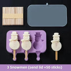 Cartoon Silicone Ice Cream Mold with Lid – DIY Homemade Popsicle Maker