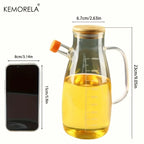 KEMORELA Glass Olive Oil Bottle Leak-Proof Kitchen Oil Dispenser