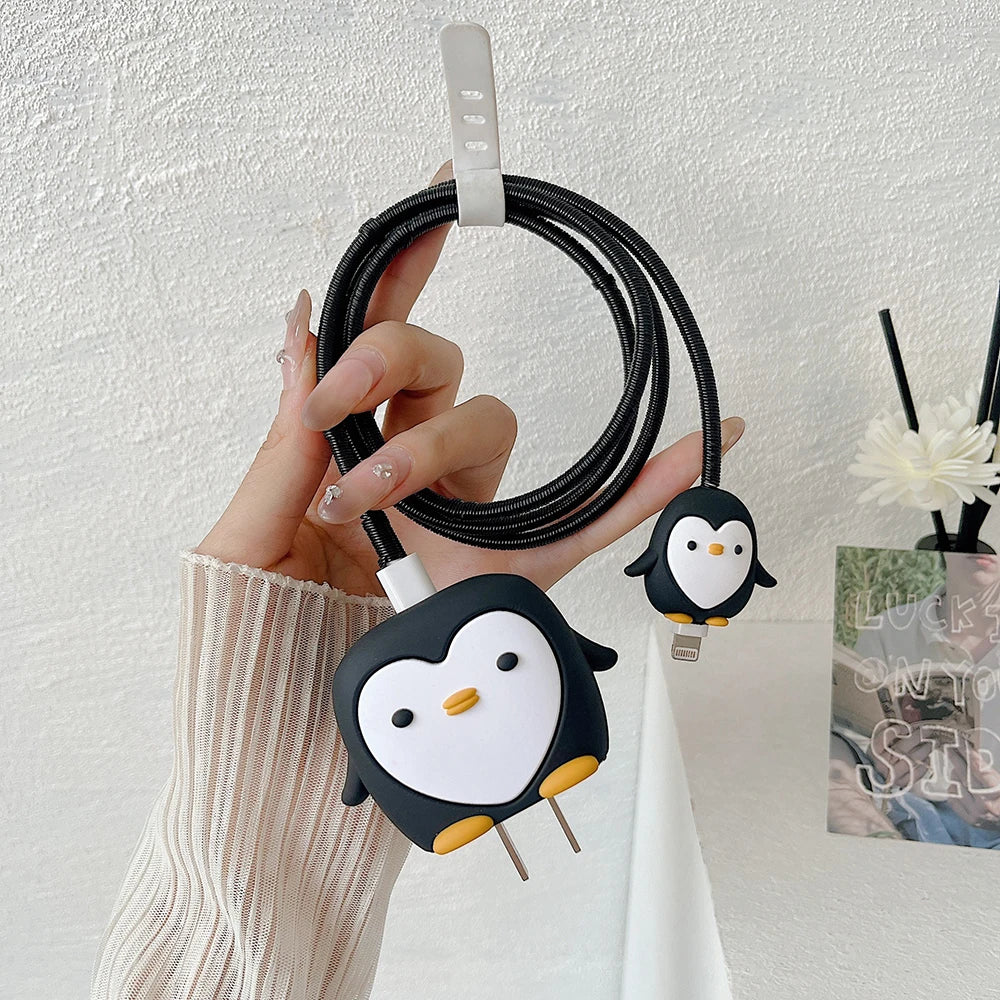 Cartoon iPhone Charger Protector 18W/20W Cable Cover
