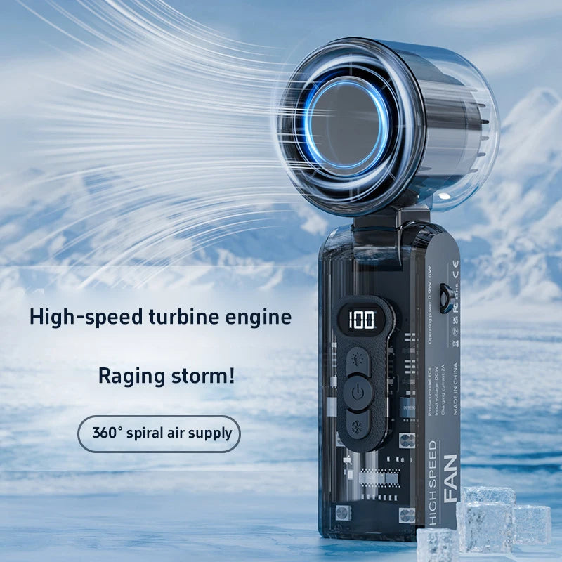 High-Speed Folding Fan UK USB Rechargeable Portable Mini Fan