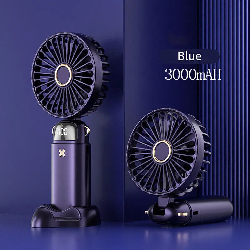Portable Mini Folding Desk Fan USB Rechargeable Cooling Cooler Fan