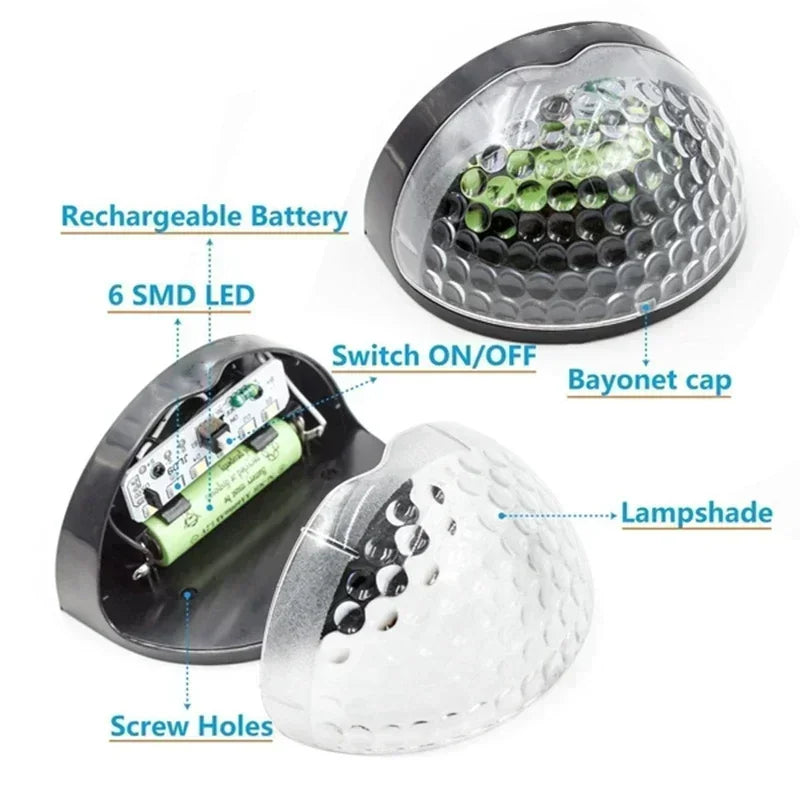 Waterproof Solar LED Fence Lights for Garden & Outdoor Decor