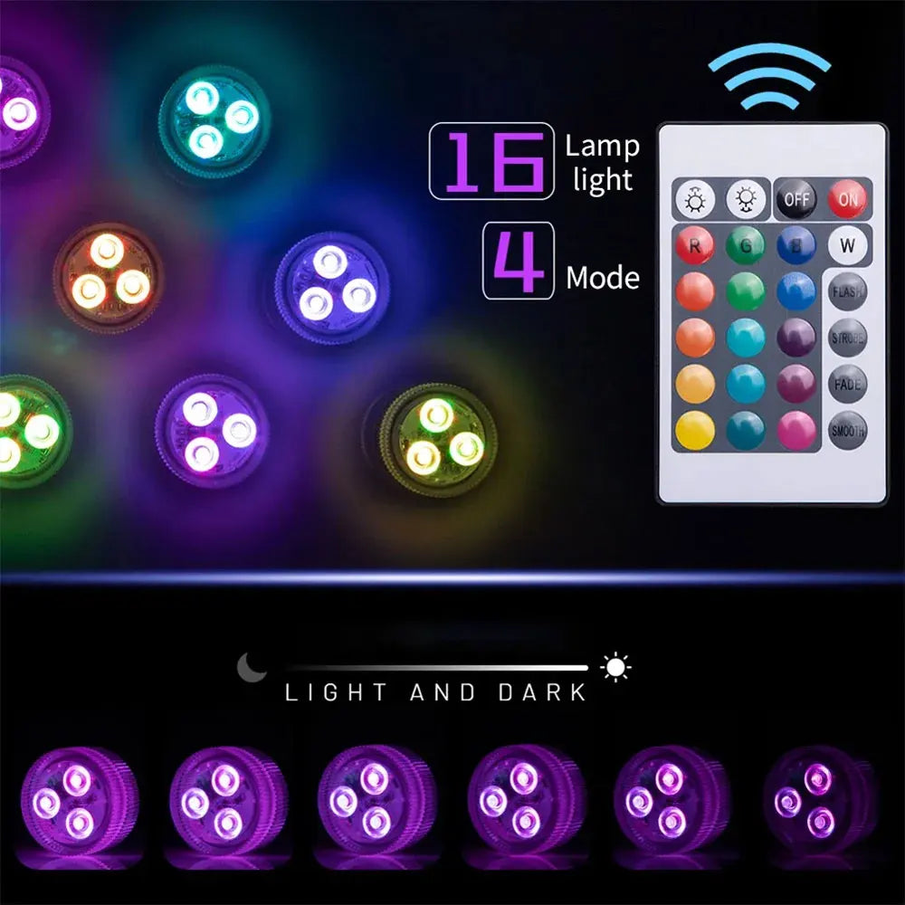 Mini LED Tea Lights with Remote Decorative Submersible Lamps Secondary image