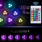 Mini LED Tea Lights with Remote Decorative Submersible Lamps
