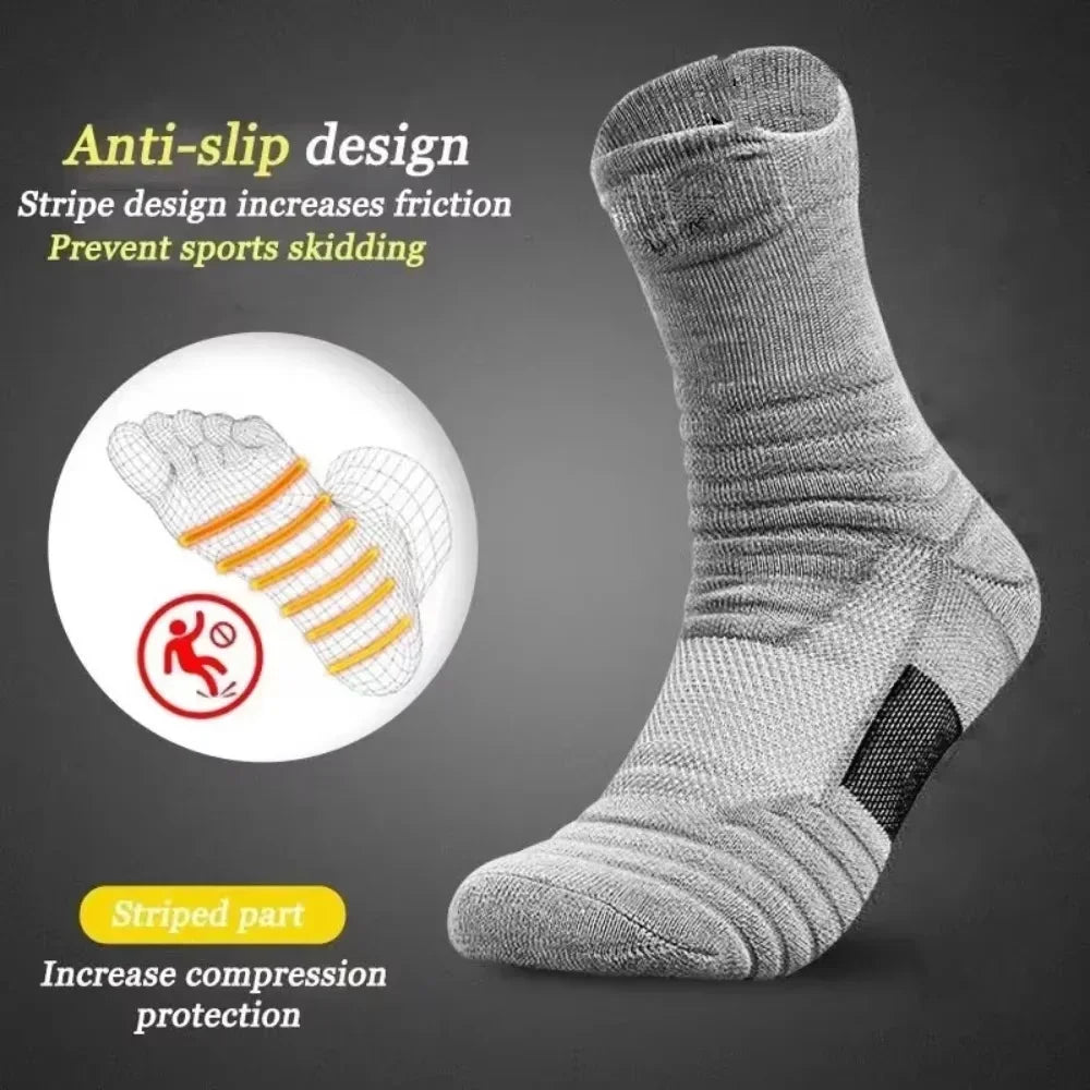 Men’s Compression Socks 3 Pairs Breathable Cycling Basketball