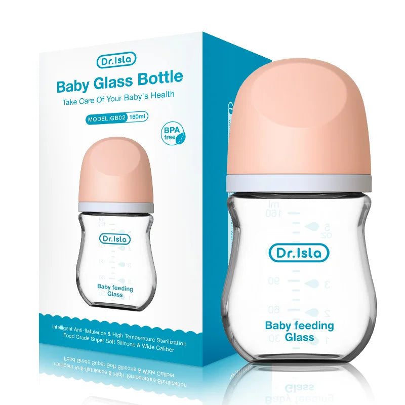 MAMIJOY Anti-Choke Glass Baby Bottle BPA Free