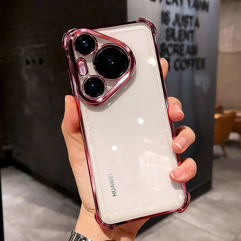 Luxury Clear Electroplated Case for Huawei Pura 80 Pro Plus & 80 Ultra
