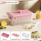 Press-to-Release Ice Cube Tray Large Capacity Food Grade Freezer Mold