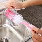 Baby Bottle Cleaning Brush Long Handle Sponge Brush